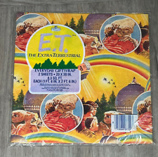 Vintage Wrapping Paper E.T. Universal Studios 1982 2 Sheets 20