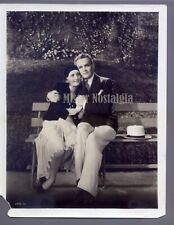 Vintage Photo 1930 King Of Jazz Bench in the Park Stanley Smith & Jeanette Loff picture