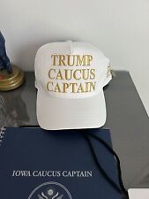 Official Donald Trump Iowa Caucus Captain Hats 2024 With Badge Credentials RARE picture