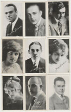 Lot of 19 - 1910s Kromo Gravure Trading Cards Film Stars FAIRBANKS Eltinge REID picture