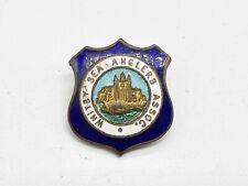 VINTAGE ENAMEL WHITBY SEA ANGLERS ASSOCIATION BUTTON HOLE BADGE picture