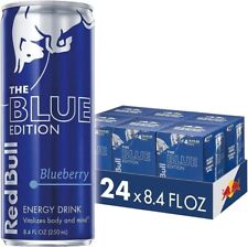 Limited Rare Red Bull Blue Edition Blueberry Energy Drink, 8.4 Fl Oz, 24 Cans picture