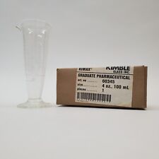 Vintage KIMAX Conical Graduate Pharmaceutical Glass Beaker Cup 4oz 100ml Measure picture