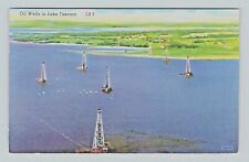 LAKE TEXOMA, OKALHOMA, TEXAS, OIL WELLS, DENISON DAM, RED RIVER 1956 Chrome picture
