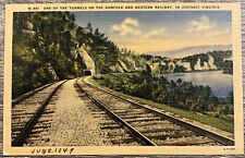 Vtg Railroad Postcard 1949 Norfolk & Western Railway Tunnel in Historic Virginia picture