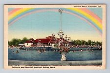 Vincennes IN-Indiana, Rainbow Beach, Municipal Bathing Beach, Vintage Postcard picture