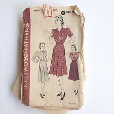 1940s Vintage Hollywood Pattern 430 Dress Sewing Pattern picture
