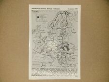 Paris Conference Areas Under Debate 1946 World War 2 WW2 Map picture