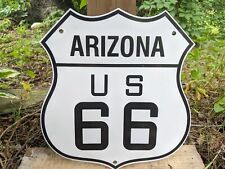 VINTAGE STATE OF ARIZONA U.S. HIGHWAY ROUTE 66 PORCELAIN ROADWAY SIGN 13