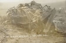 Rare 1911 Postcard Monroe Wisconsin Train Wreck - Race Horses Injured - Man Dies picture