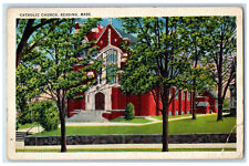 c1940's Catholic Church Reading Massachusetts MA Unposted Vintage Postcard picture