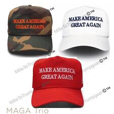 Official Authentic Classic CaliFame Trump Campaign MAGA hat TRIO RED, WH & CAMO picture