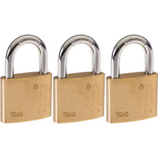 Brass Keyed Padlock (3-Pack) picture