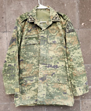 Mexican Army Camo Combat Shirt Uniform Mexico Jacket Vintage Used - rare picture