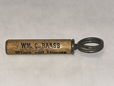 Vintage Pre-Pro WM C BAASS Wines and Liquors Corkscrew Bottle Opener Louisville picture