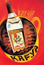 Stolichnaya Russian Coffee Flavored Vodka Ad Vintage 1996 Postcard Unposted picture