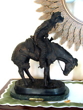 Vtg Frederic Remington Norther Large Bronze Sculpture about 23
