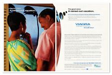 Viagra Rained Out Vacation Pfizer Pharmaceuticals 2006 2-Page Print Magazine Ad picture