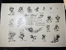 Animation Cel MODEL SHEETS 1929 -1942 FLEISCHER STUDIOS Cartoons Disney Art I12 picture
