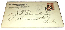 1880 TERRE HAUTE & INDIANAPOLIS RAILROAD VANDALIA LINE USED COMPANY ENVELOPE picture