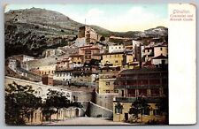 Gibraltar Casemates Moorish Castle Mountain Stone Village Vintage UNP Postcard picture