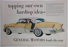 1956 BUICK Roadmaster Riviera Yellow Hard Top Colorful Vintage Poster Print Ad picture