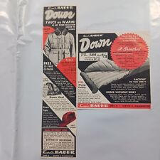 1956 VINTAGE EDDIE BAUER PRINT ADS LOT OF 2 WITH COLOR picture