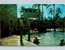 Vtg Coral Gables Florida FL Venetian Swimming Pool 1950s Unused Postcard picture