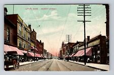 Lynn MA-Massachusetts, Market Street, Advertisement, Vintage c1909 Postcard picture