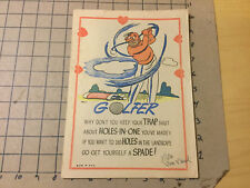 Original Early (1930's or 40's)comic paper, single sided: -- GOLFER -- picture