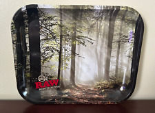 RAW TRAY ~SMOKEY FOREST~LARGE ROLLING TRAY~ 14 X 11~NEW picture
