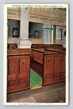 Philadelphia PA-Pennsylvania, Interior Christ Church, Vintage Postcard picture