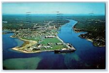 c1960's Birds Eye View Cape Cod Canal 1983 Massachusetts Ma Vintage Postcard picture