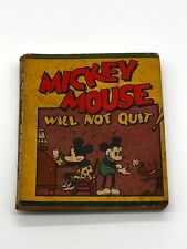 Mickey Mouse Will Not Quit 1934 Walt Disney Whitman Publishing Book picture