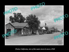 OLD LARGE HISTORIC PHOTO FLORIN CALIFORNIA THE MAIN STREET & STORES c1940 picture
