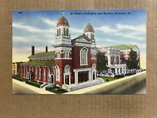 Postcard Scranton PA Pennsylvania St. Peter's Cathedral & Rectory Vintage PC picture
