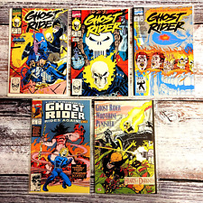 Lot of 5 Comics, Featuring Ghost Rider. #'s 5-6,25+ Rides Again + Wolverine, Pun picture
