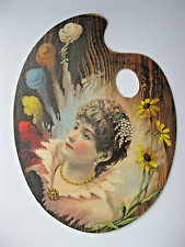 LARGE Victorian Trade Card Ed Owens NY Die Cut EASEL LOVELY WOMAN 6 inch J7 picture