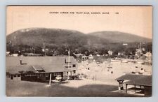 Camden ME-Maine, Camden Harbor And Yacht Club, Vintage Postcard picture