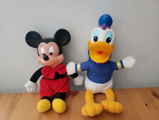 90s/Y2K Disney Mickey Mouse and Donald Duck Plush Toys with Plastic Head picture
