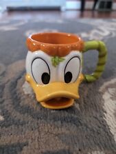 Disney Parks Rare Vintage Donald Duck Halloween Pumpkin Mini Expresso Mug Cup picture
