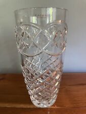 GALWAY Irish Cut 24% Lead Crystal Tapered Cylinder Vase Collectible - 8” picture