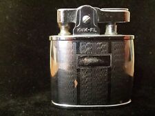 Vintage Mid-Century Continental Deluxe Kwik Fil Silver Pocket Lighter  picture
