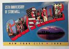 Stonewall 25th Anniversary postcard gay lesbian New York City 1994 cause protest picture