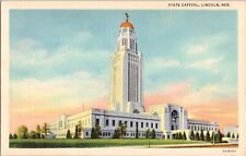 c 1920s Lincoln, Nebraska State Capitol Building Vintage Postcard Architecture picture