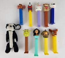 Lot of 10 Miscellaneous PEZ Dispensers - Train, Princess, Panda, Shrek, Bambi picture
