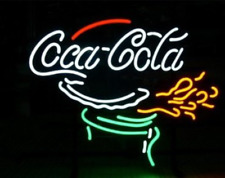 Coca Cola Drink Beer Neon Sign 19x15 Real Glass Beer Bar Pub Store Wall Decor picture