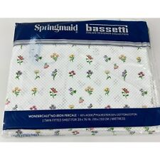 Vtg Springmaid Wondercale Twin Fitted  Sheet   Bassetti Italian Collection Veron picture