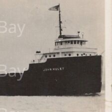 1952 RPPC Lake Freighter Steamer SS John Hulst Marine Post Office Sault Postcard picture