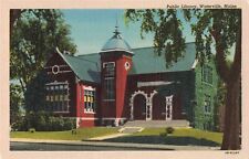 Public Library Waterville ME Maine 1930 Postcard E19 picture